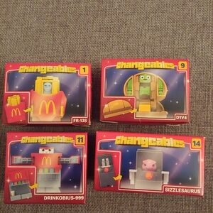 McDonald's Changeables Action Figures - Red, Yellow, and Gray
